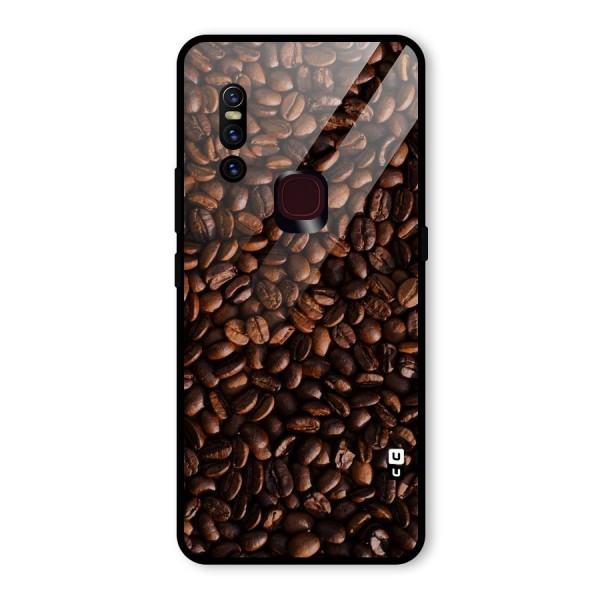 Coffee Beans Scattered Glass Back Case for Vivo V15