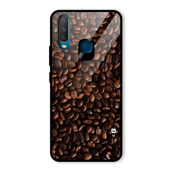 Coffee Beans Scattered Glass Back Case for Vivo Y12