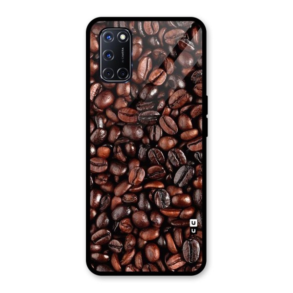 Coffee Beans Texture Glass Back Case for Oppo A52