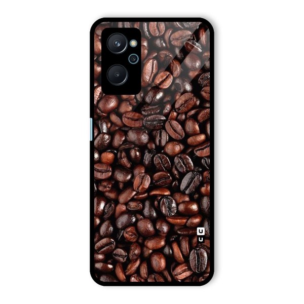 Coffee Beans Texture Glass Back Case for Realme 9i