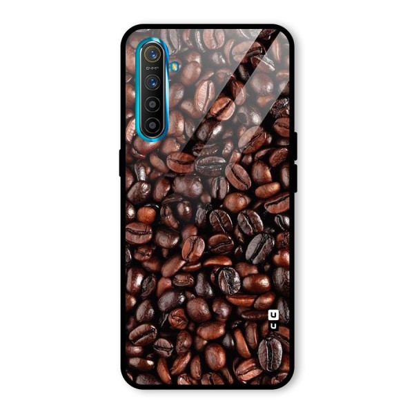 Coffee Beans Texture Glass Back Case for Realme XT