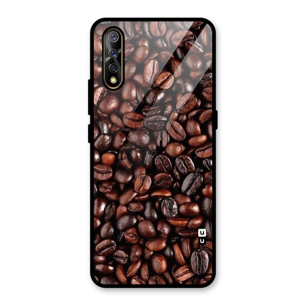 Coffee Beans Texture Glass Back Case for Vivo S1