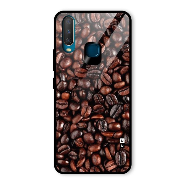 Coffee Beans Texture Glass Back Case for Vivo Y15