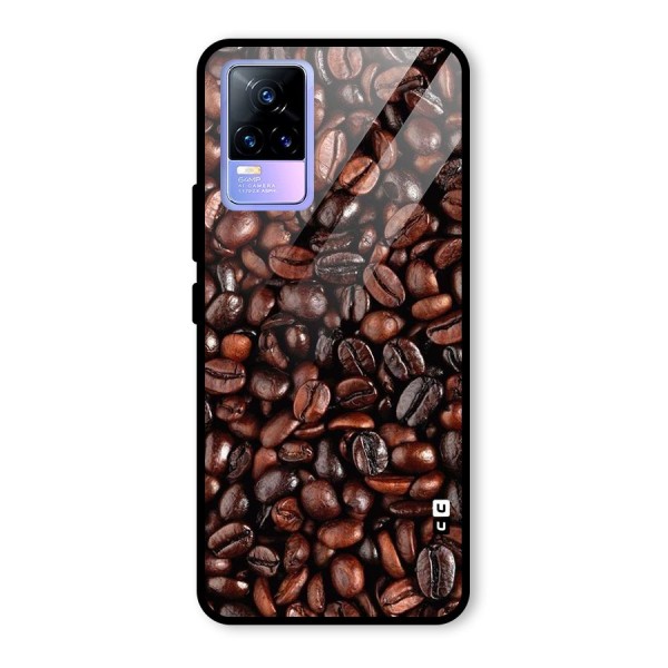 Coffee Beans Texture Glass Back Case for Vivo Y73