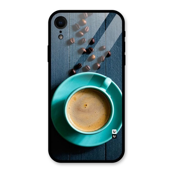 Coffee Beans and Cup Glass Back Case for XR