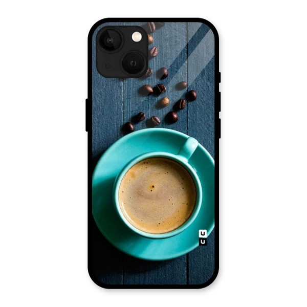 Coffee Beans and Cup Glass Back Case for iPhone 13