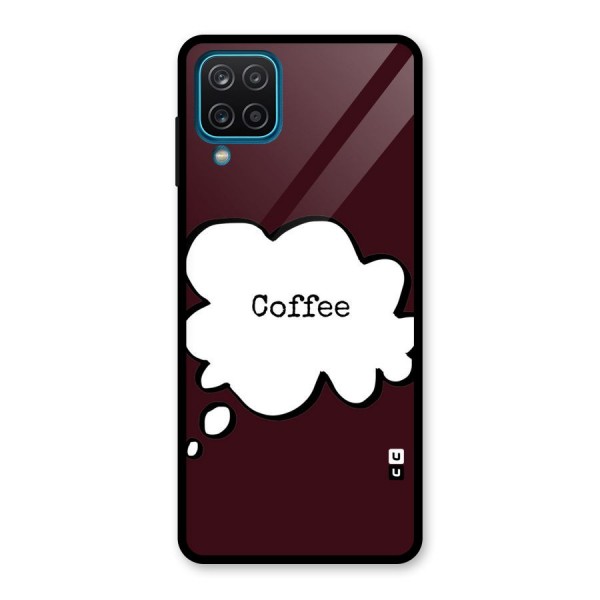 Coffee Bubble Glass Back Case for Galaxy A12