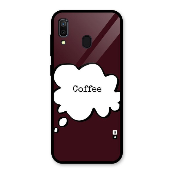 Coffee Bubble Glass Back Case for Galaxy A30