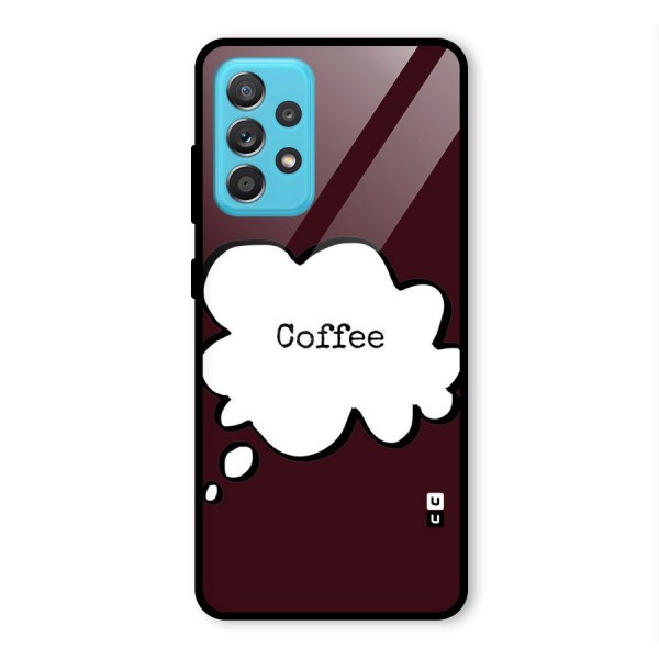 Coffee Bubble Glass Back Case for Galaxy A52s 5G