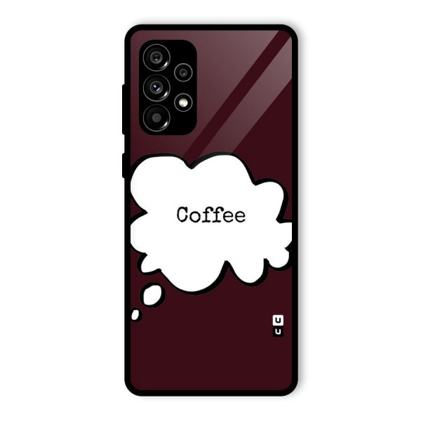 Coffee Bubble Glass Back Case for Galaxy A73 5G