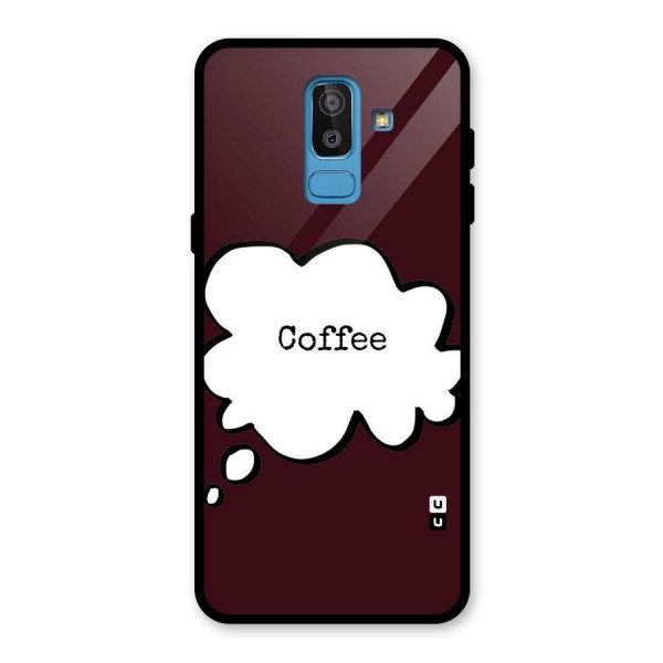 Coffee Bubble Glass Back Case for Galaxy J8