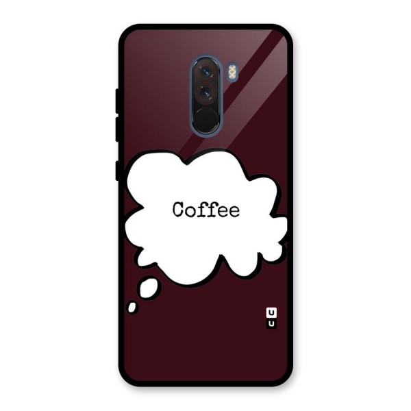 Coffee Bubble Glass Back Case for Poco F1