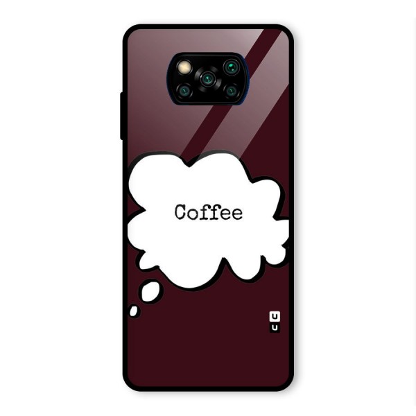 Coffee Bubble Glass Back Case for Poco X3 Pro