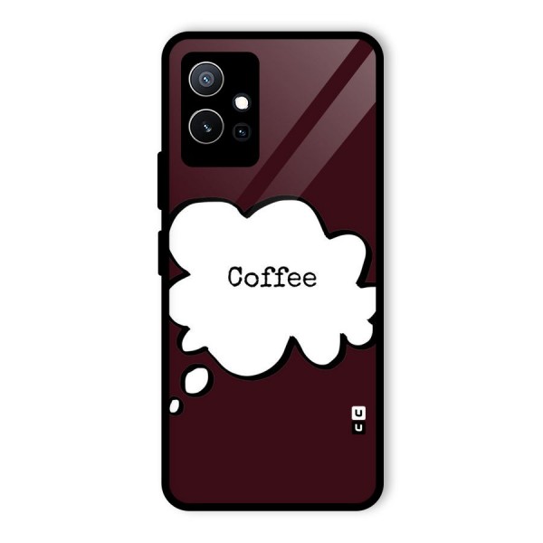 Coffee Bubble Glass Back Case for Vivo T1 5G