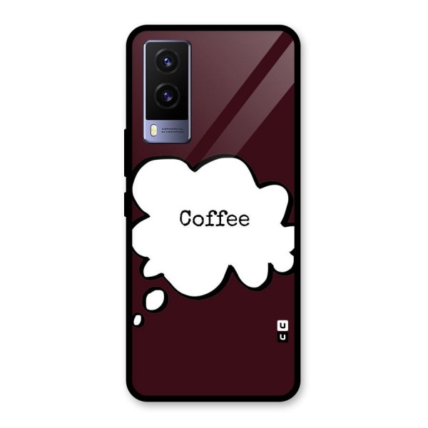 Coffee Bubble Glass Back Case for Vivo V21e 5G