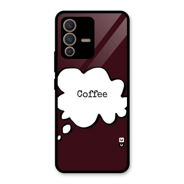 Coffee Bubble Glass Back Case for Vivo V23 5G