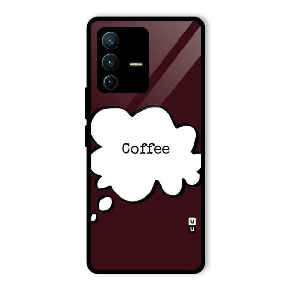 Coffee Bubble Glass Back Case for Vivo V23 Pro