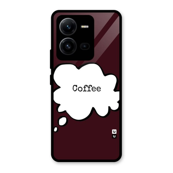 Coffee Bubble Glass Back Case for Vivo V25