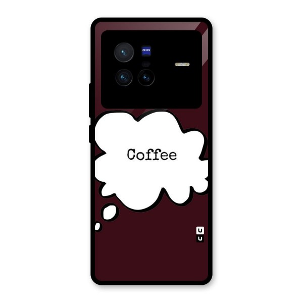 Coffee Bubble Glass Back Case for Vivo X80