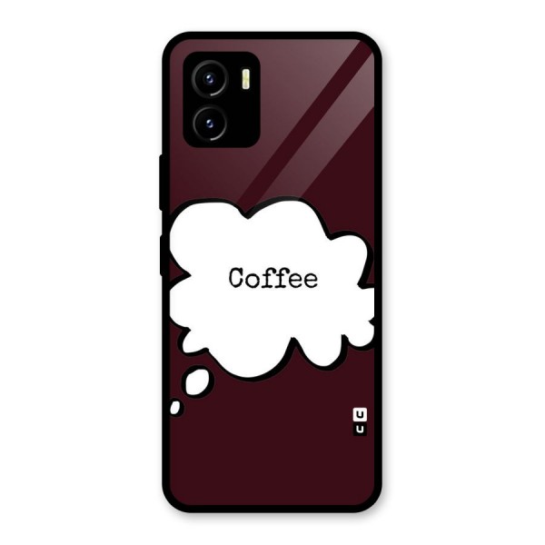 Coffee Bubble Glass Back Case for Vivo Y15s