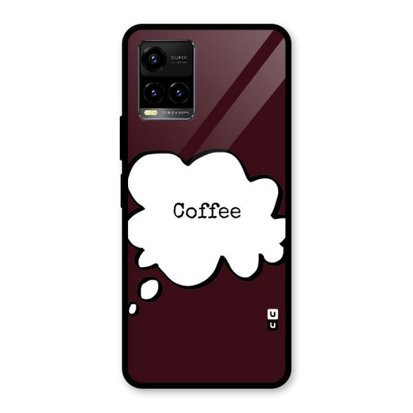 Coffee Bubble Glass Back Case for Vivo Y21G