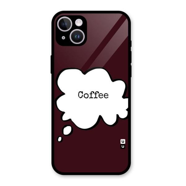 Coffee Bubble Glass Back Case for iPhone 14 Plus