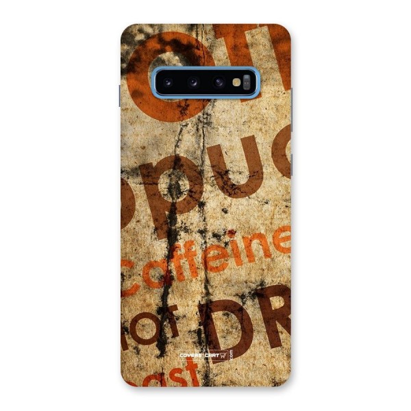 Coffee Caffeine Back Case for Galaxy S10 Plus