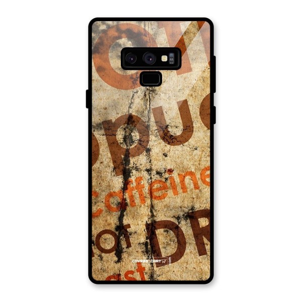 Coffee Caffeine Glass Back Case for Galaxy Note 9