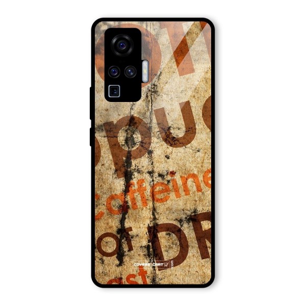 Coffee Caffeine Glass Back Case for Vivo X50 Pro