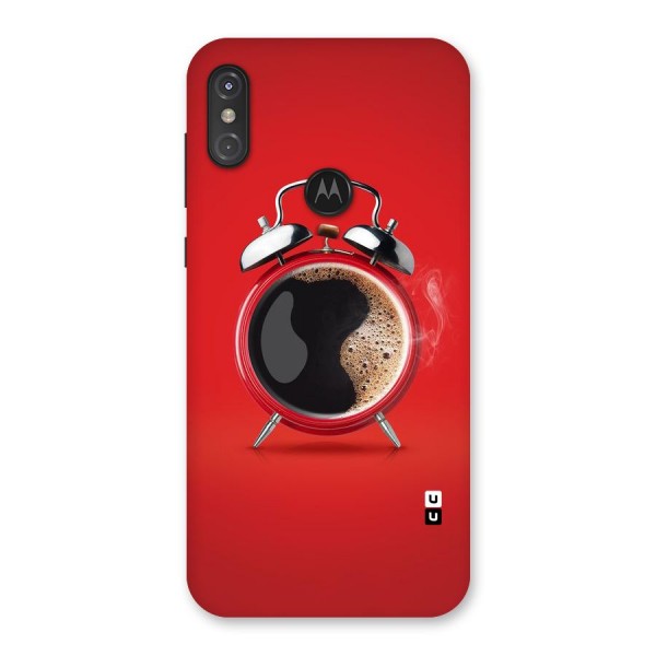 Coffee Clock Back Case for Motorola One Power