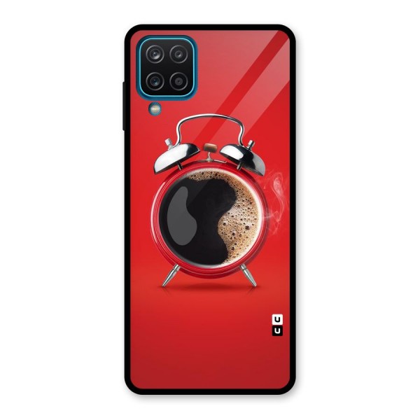 Coffee Clock Glass Back Case for Galaxy A12