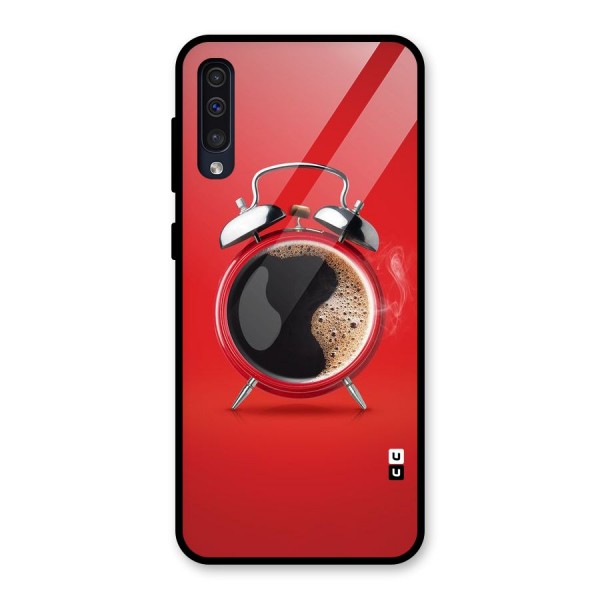 Coffee Clock Glass Back Case for Galaxy A50s