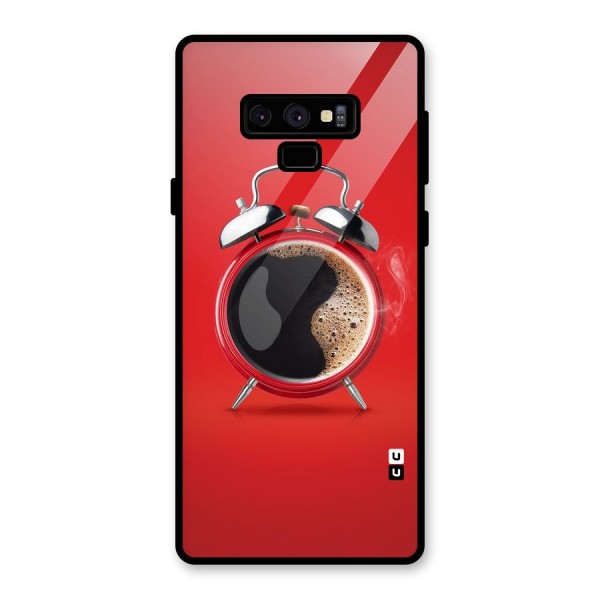 Coffee Clock Glass Back Case for Galaxy Note 9