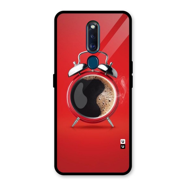 Coffee Clock Glass Back Case for Oppo F11 Pro