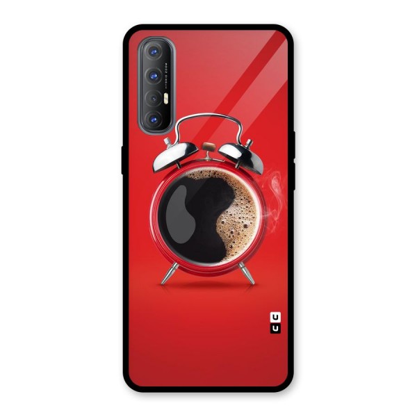 Coffee Clock Glass Back Case for Oppo Reno3 Pro