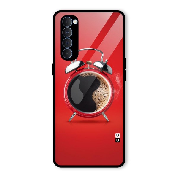 Coffee Clock Glass Back Case for Oppo Reno4 Pro