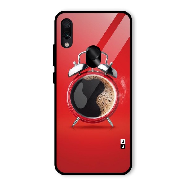 Coffee Clock Glass Back Case for Redmi Note 7