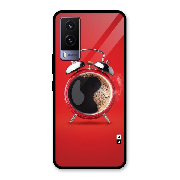 Coffee Clock Glass Back Case for Vivo V21e 5G