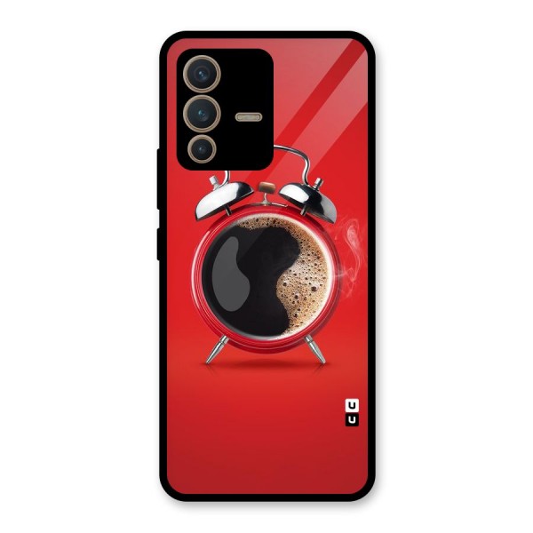 Coffee Clock Glass Back Case for Vivo V23 5G