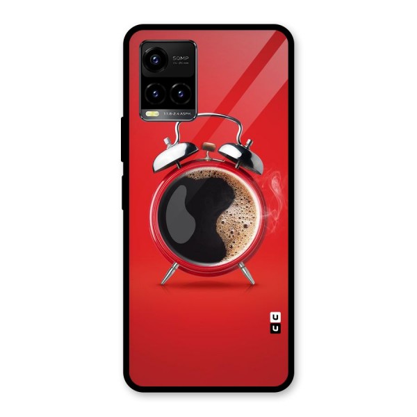 Coffee Clock Glass Back Case for Vivo Y21 2021