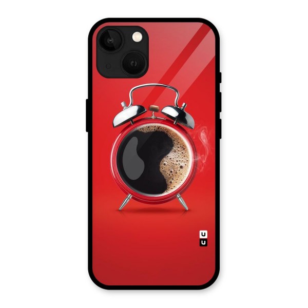 Coffee Clock Glass Back Case for iPhone 13