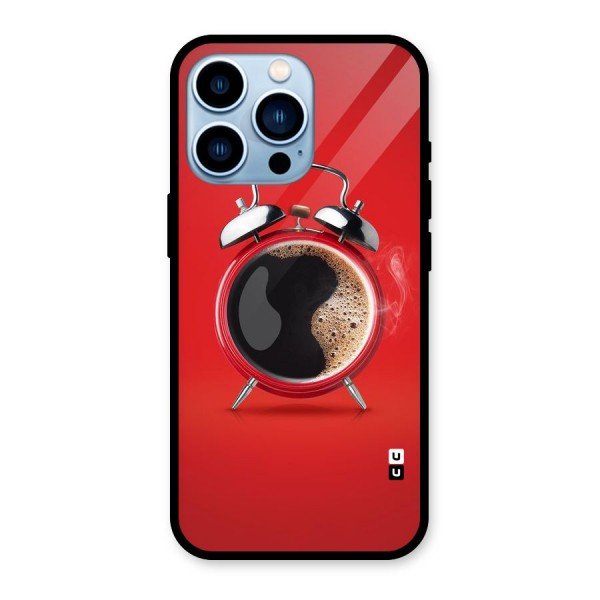 Coffee Clock Glass Back Case for iPhone 13 Pro