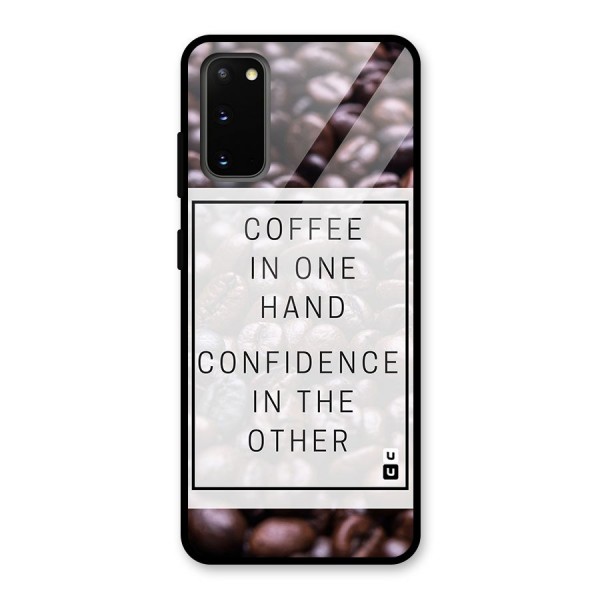 Coffee Confidence Quote Glass Back Case for Galaxy S20