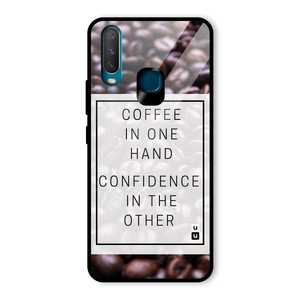 Coffee Confidence Quote Glass Back Case for Vivo Y12