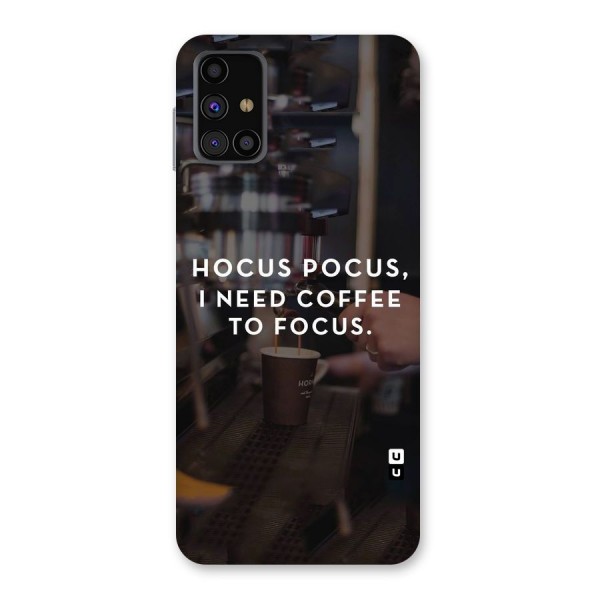 Coffee Focus Back Case for Galaxy M31s