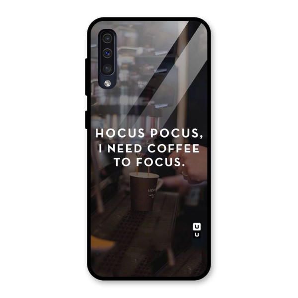 Coffee Focus Glass Back Case for Galaxy A50s