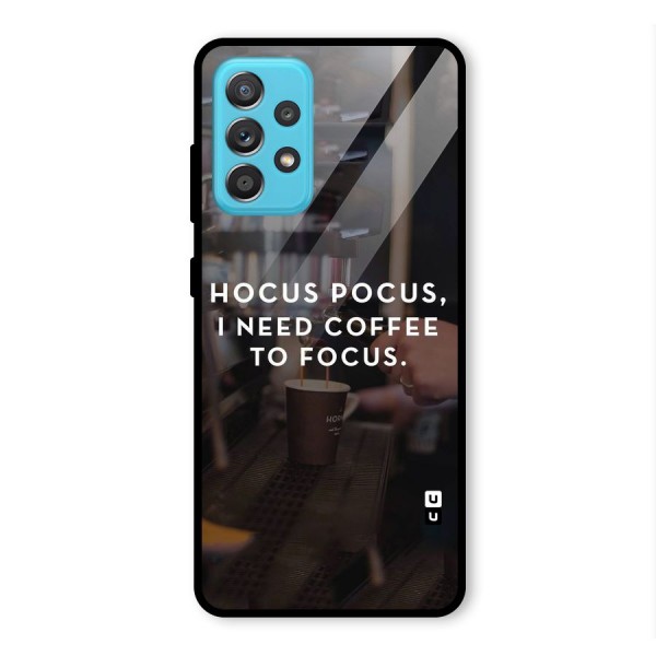 Coffee Focus Glass Back Case for Galaxy A52s 5G