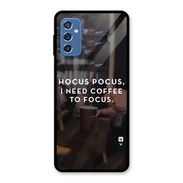 Coffee Focus Glass Back Case for Galaxy M52 5G