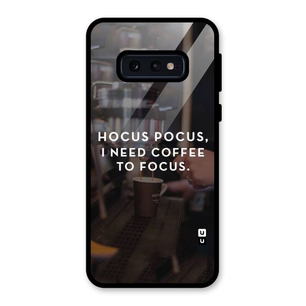 Coffee Focus Glass Back Case for Galaxy S10e