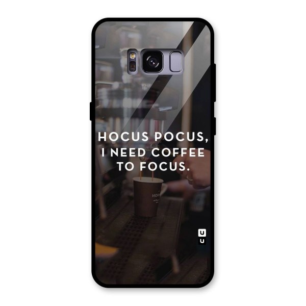 Coffee Focus Glass Back Case for Galaxy S8